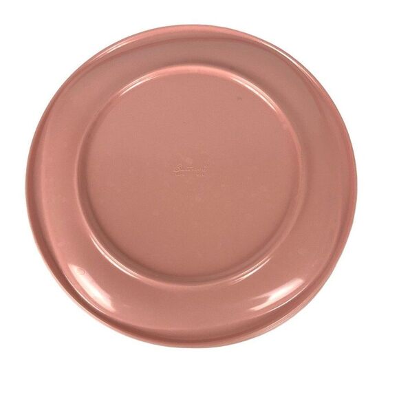 Bootonware Melmac Melamine Dinner Plates Set of 4 Bon Bon Pink Plastic MCM 1950s - Picture 3 of 4